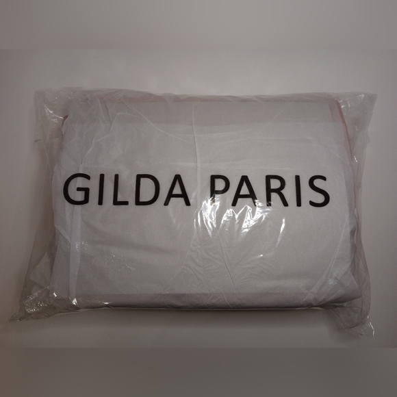 Gilda Paris Quilted Messenger Bag Blush Pink Large NWT - Picture 5 of 7